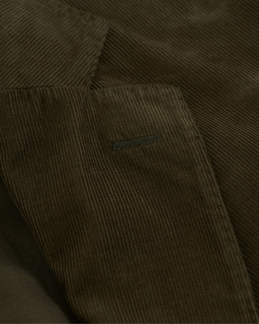Herren | Sakkos | Oscar Jacobson | Egel Patch Pocket Baby Cord Blazer Olive
