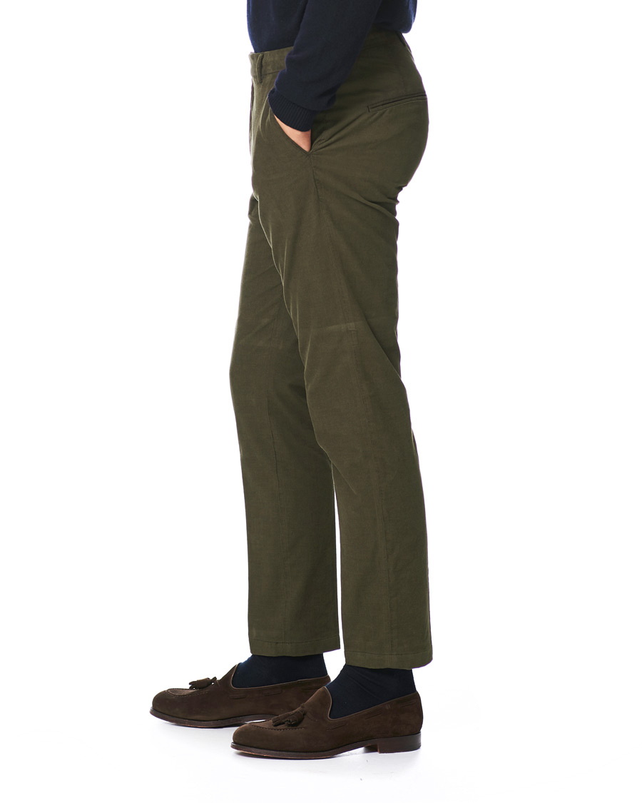 Herren | Hosen | Oscar Jacobson | Denz Baby Cord Trousers Olive