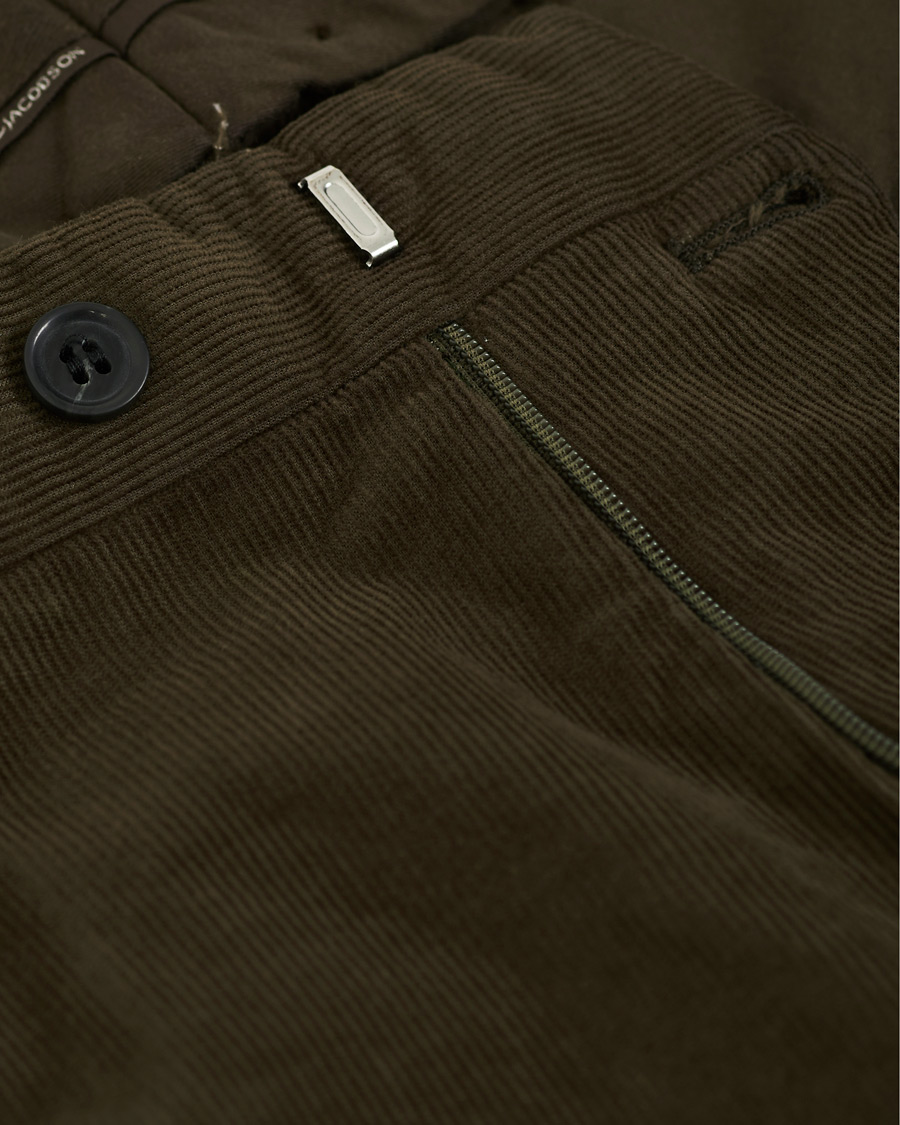 Herren | Hosen | Oscar Jacobson | Denz Baby Cord Trousers Olive