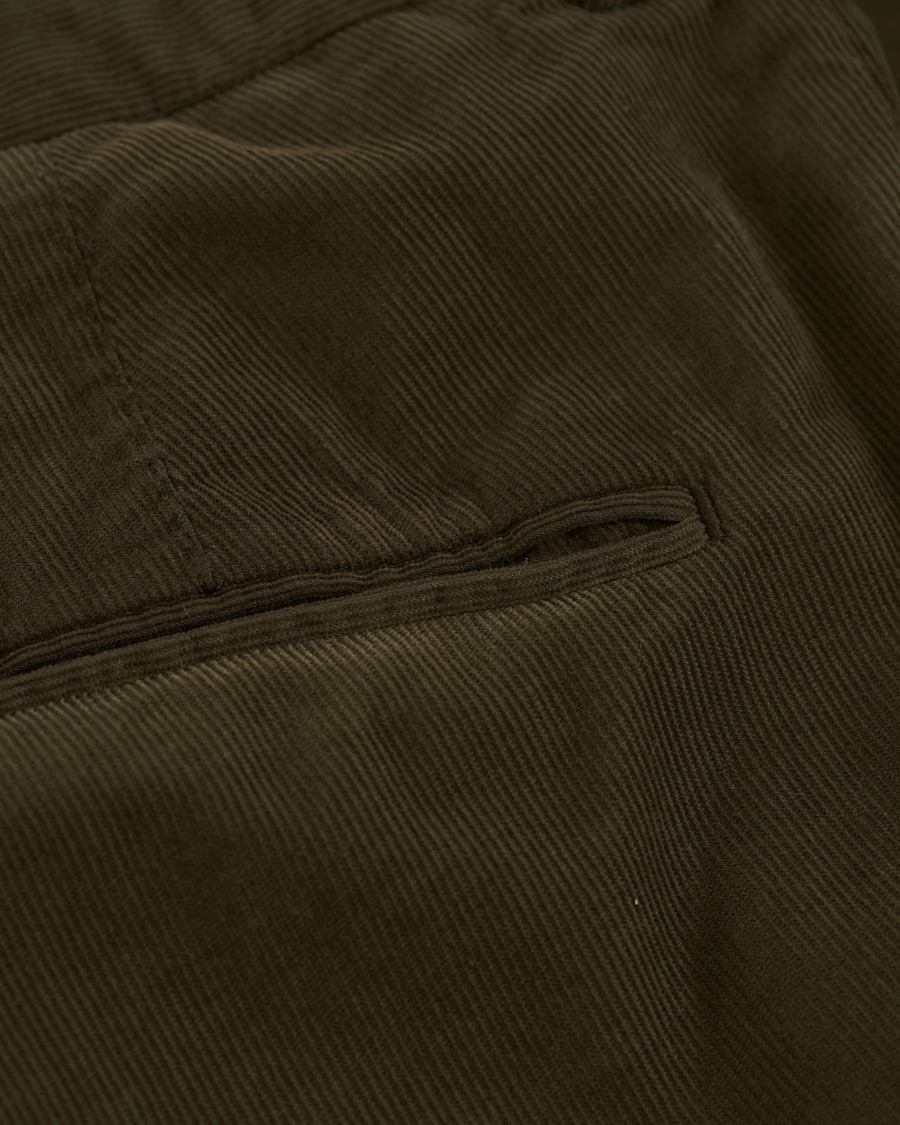 Herren | Hosen | Oscar Jacobson | Denz Baby Cord Trousers Olive