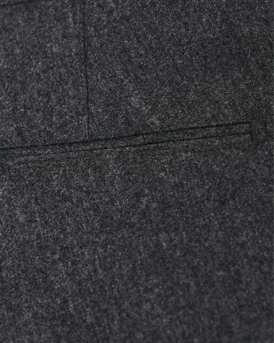 Herren | Hosen | Oscar Jacobson | Dean Turn Up Flannel Trousers Grey
