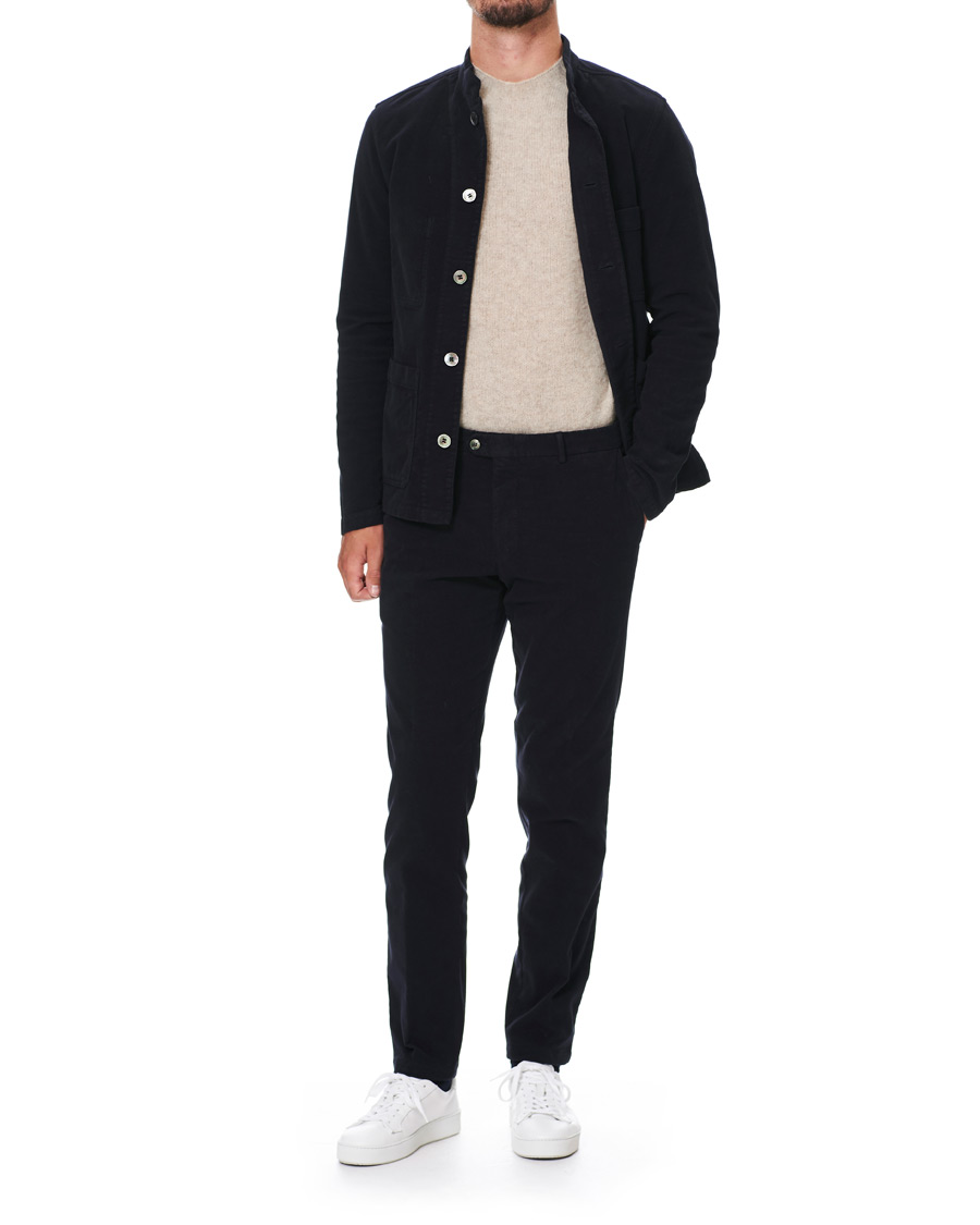Herren | Hosen | Oscar Jacobson | Denz Moleskin Trousers Navy