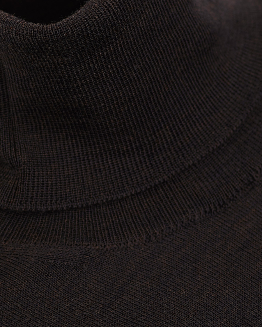 Herren | Pullover | Oscar Jacobson | Cole Extra Fine Merino Rollneck Brown