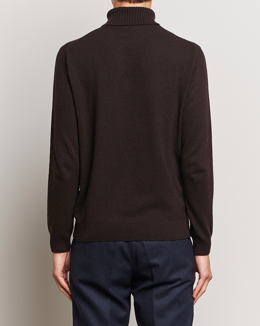 Herren | Pullover | Oscar Jacobson | Salim Wool/Cashmere Rollneck Brown