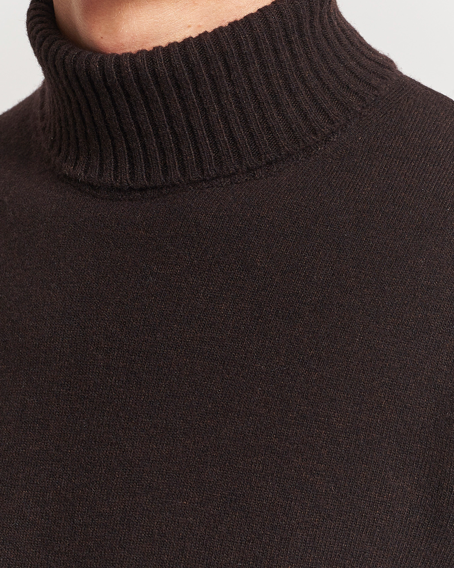 Herren | Pullover | Oscar Jacobson | Salim Wool/Cashmere Rollneck Brown