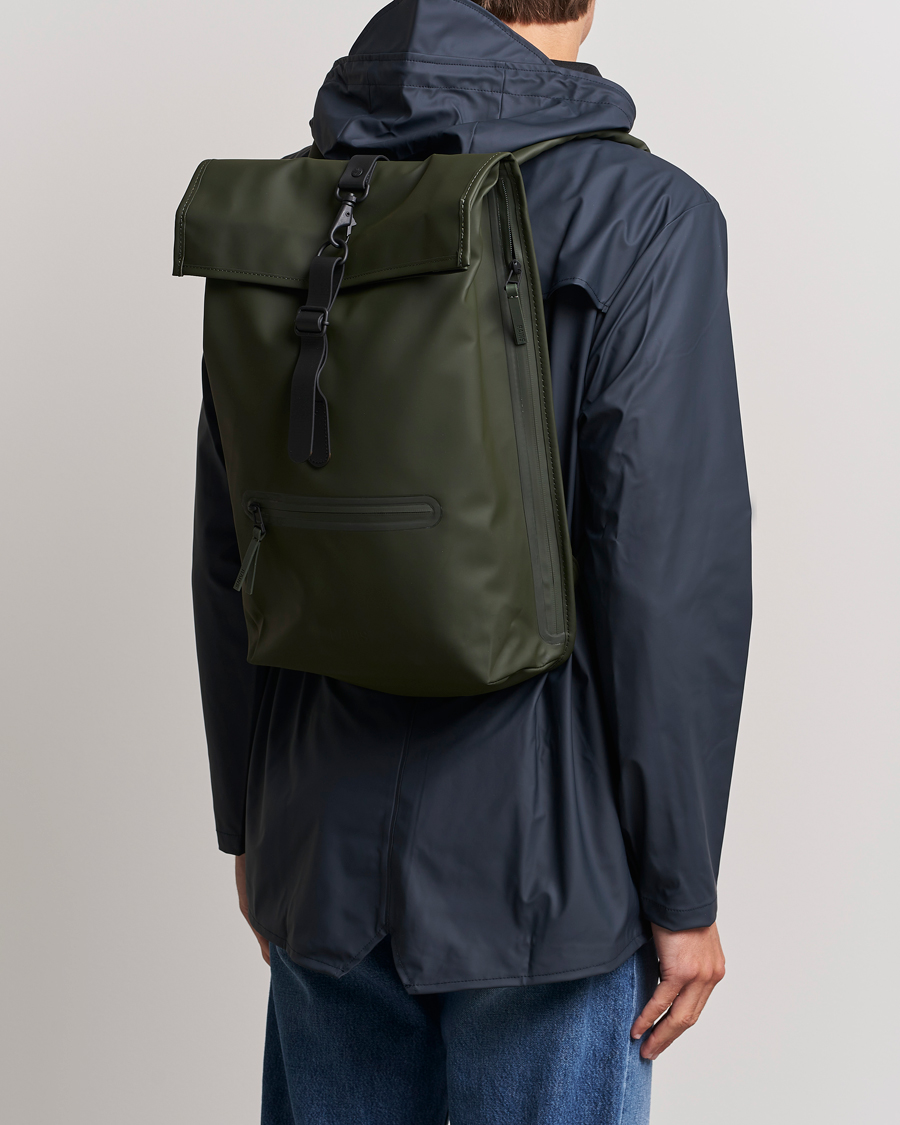 Herren |  | RAINS | Rolltop Rucksack Green