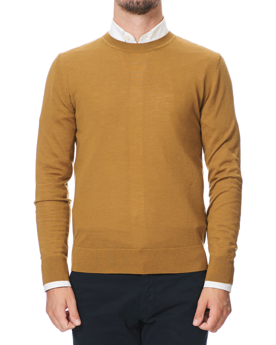 Herren | Pullover | Samsøe Samsøe | Samsøe & Samsøe Flemming Superfine Merino Wool Crew Neck Cumin