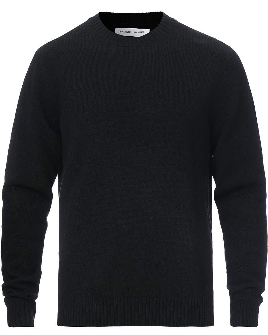 Herren | Pullover | Samsøe Samsøe | Samsøe & Samsøe Sylli Wool Crew Neck Black
