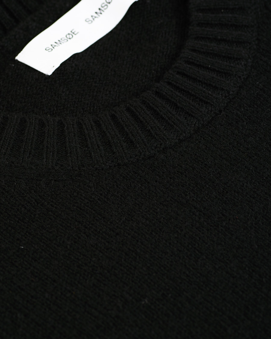 Herren | Pullover | Samsøe Samsøe | Samsøe & Samsøe Sylli Wool Crew Neck Black