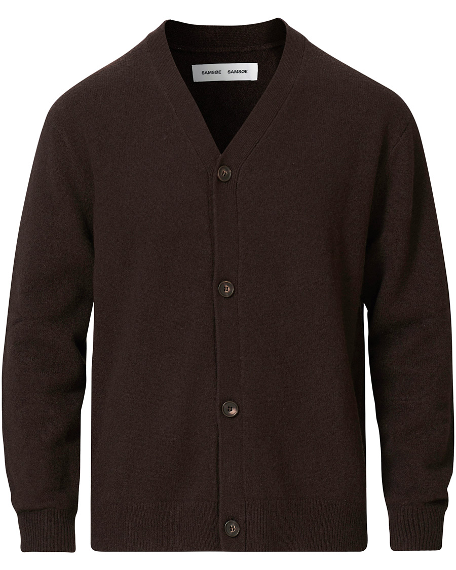 Herren | Pullover | Samsøe Samsøe | Samsøe & Samsøe Viktor Knitted Wool Cardigan Mole