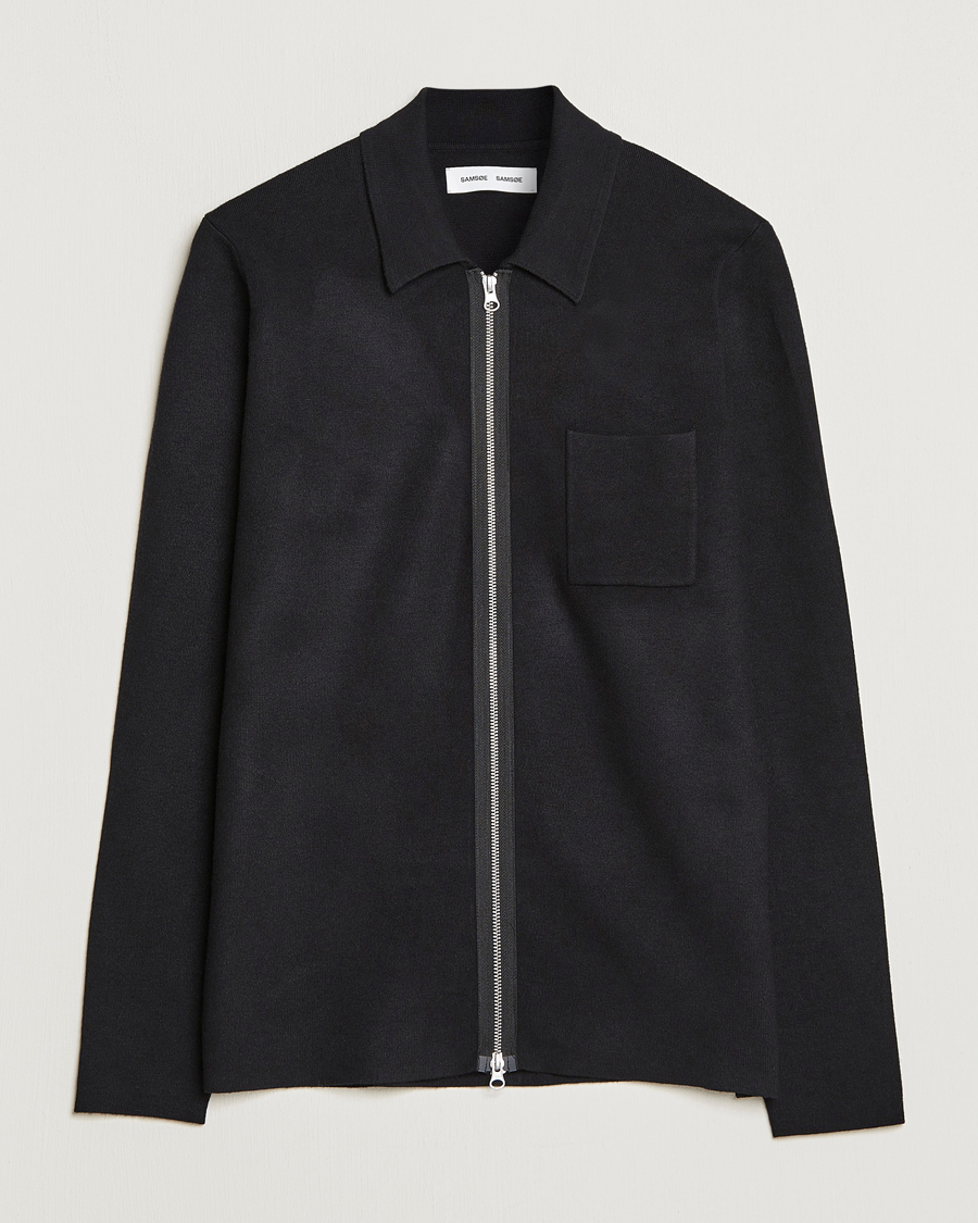 Herren | Pullover | Samsøe Samsøe | Guna Full Zip Black