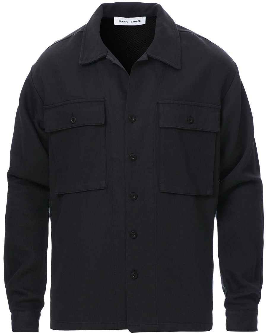 Herren | Hemden | Samsøe Samsøe | Samsøe & Samsøe Vega Lyocell/Cotton Overshirt Black