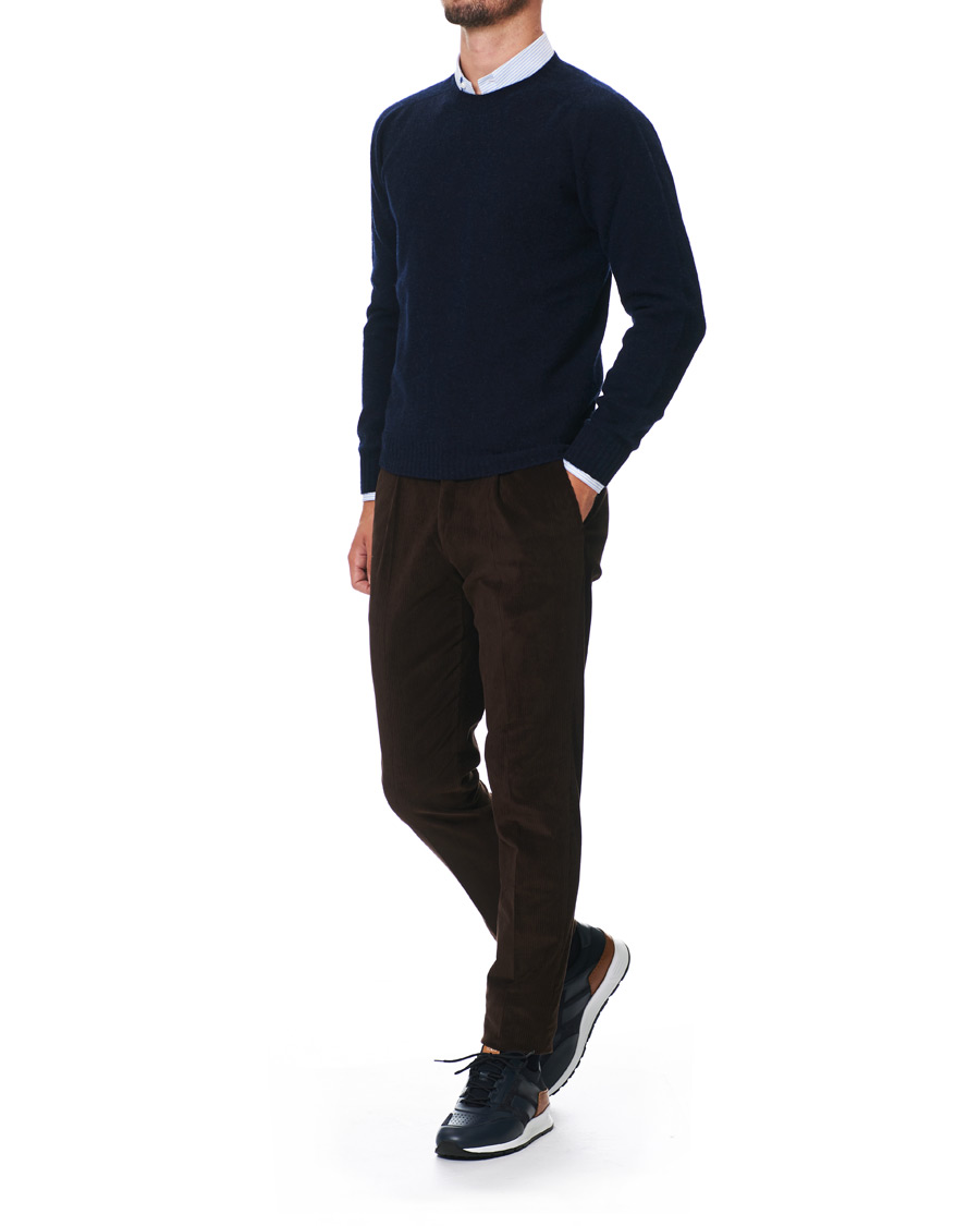 Herren | Tod's Allaciato Luxury Running Sneaker Navy Calf | Tod's | Allaciato Luxury Running Sneaker Navy Calf