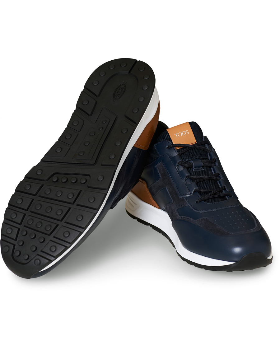 Herren | Tod's Allaciato Luxury Running Sneaker Navy Calf | Tod's | Allaciato Luxury Running Sneaker Navy Calf