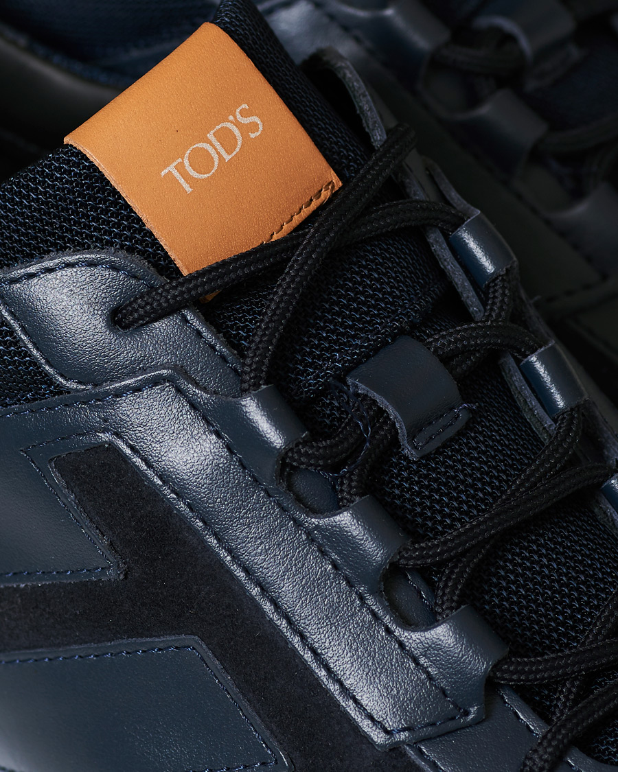 Herren | Tod's Allaciato Luxury Running Sneaker Navy Calf | Tod's | Allaciato Luxury Running Sneaker Navy Calf