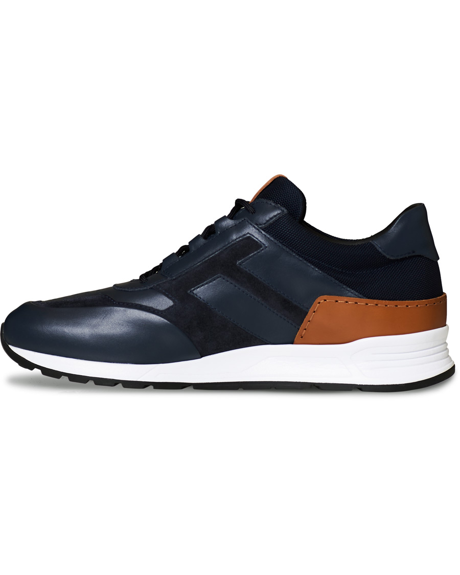 Herren | Tod's Allaciato Luxury Running Sneaker Navy Calf | Tod's | Allaciato Luxury Running Sneaker Navy Calf