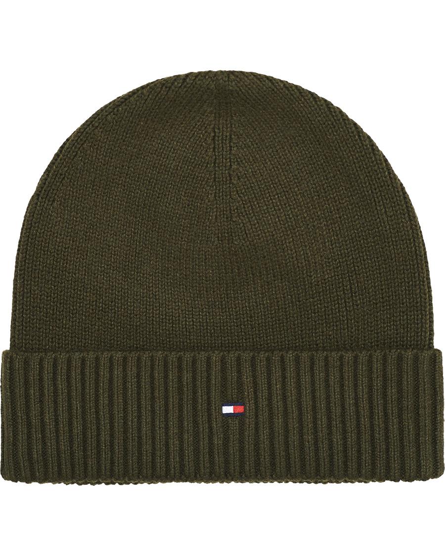 Herren | Tommy Hilfiger Pima Cotton Beanie Green | Tommy Hilfiger | Pima Cotton Beanie Green