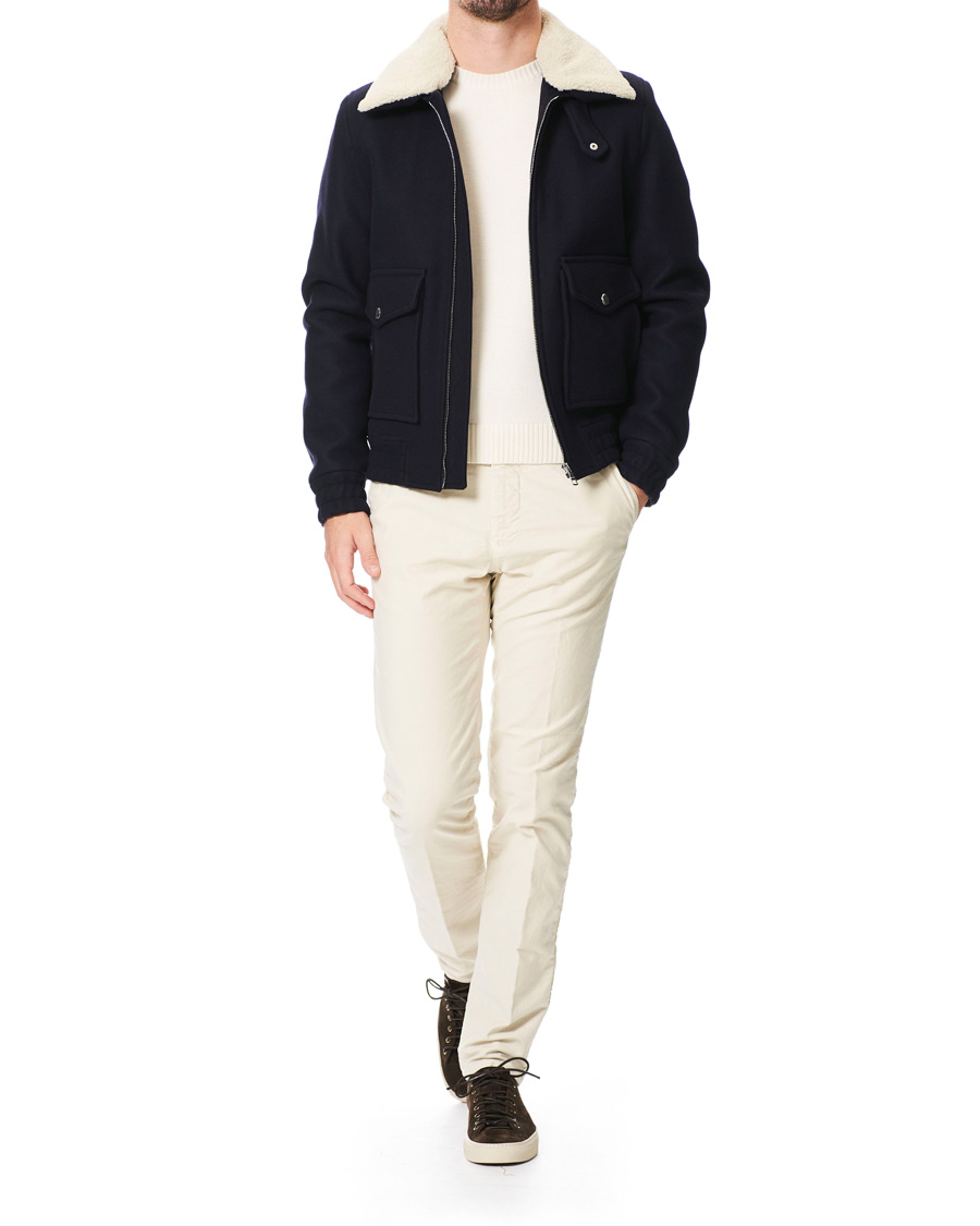 Herren | Jacken | Tommy Hilfiger | Shearling Collar Flight Jacket Desert Sky