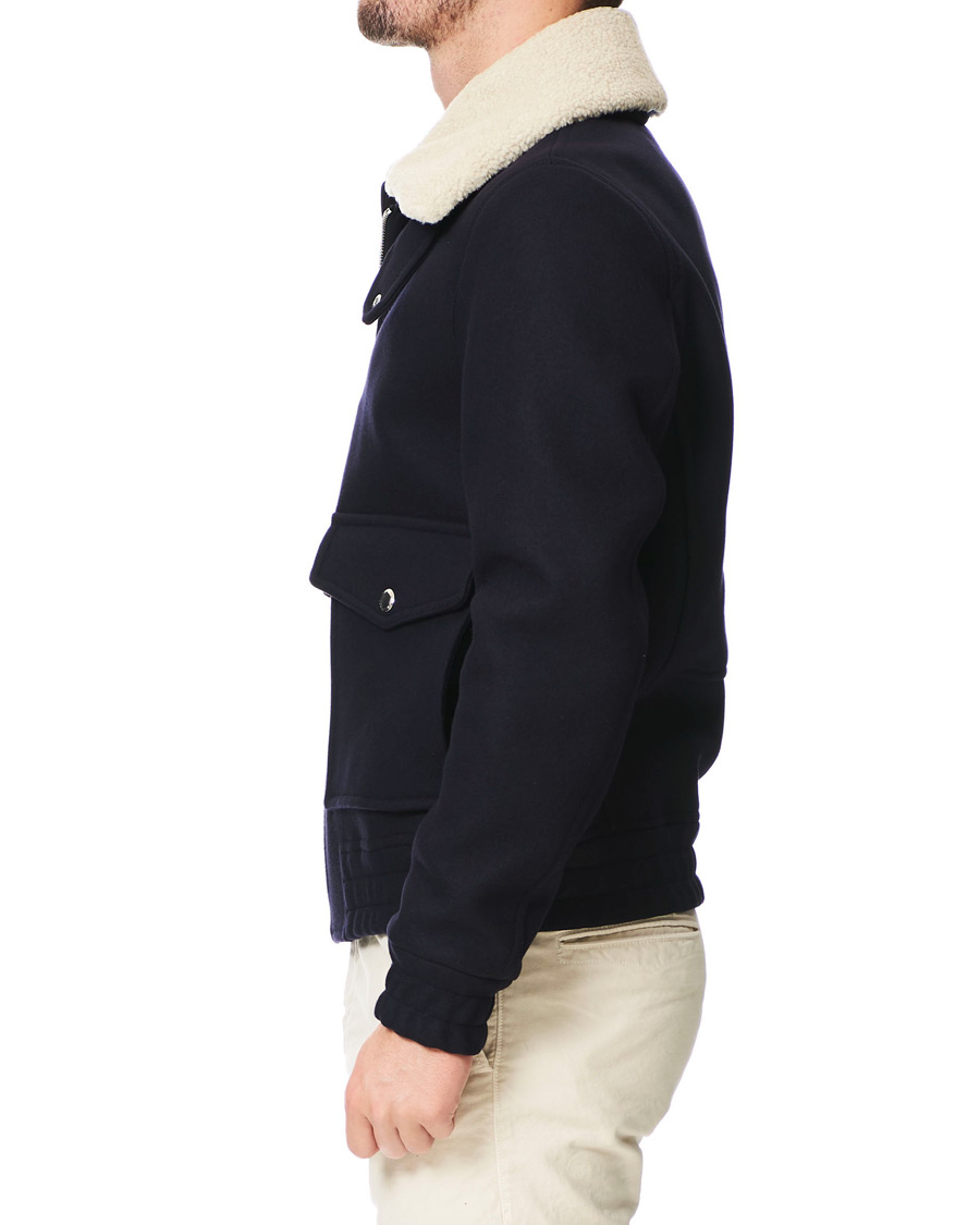 Herren | Jacken | Tommy Hilfiger | Shearling Collar Flight Jacket Desert Sky