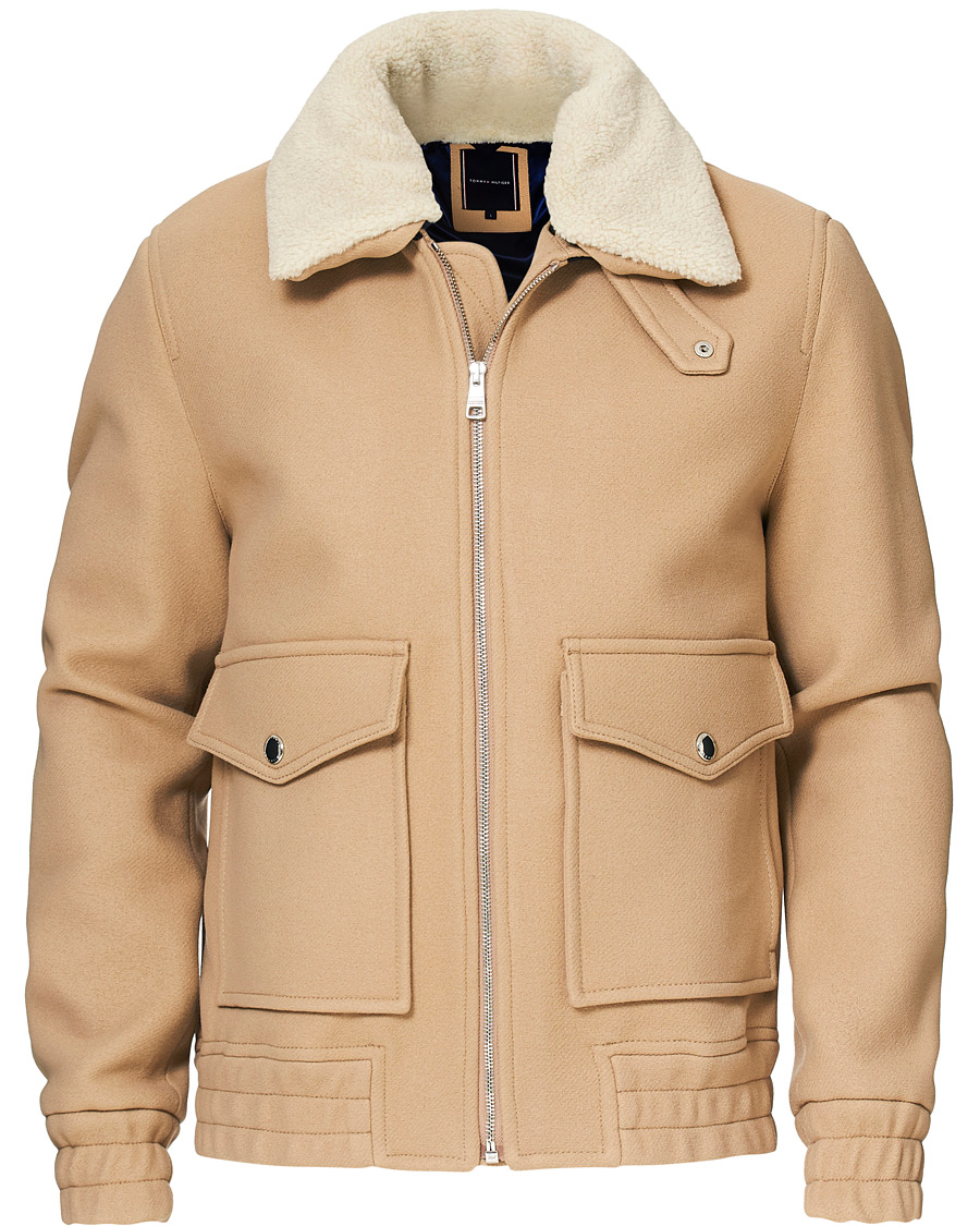 Herren | Jacken | Tommy Hilfiger | Shearling Collar Flight Jacket Classic Camel