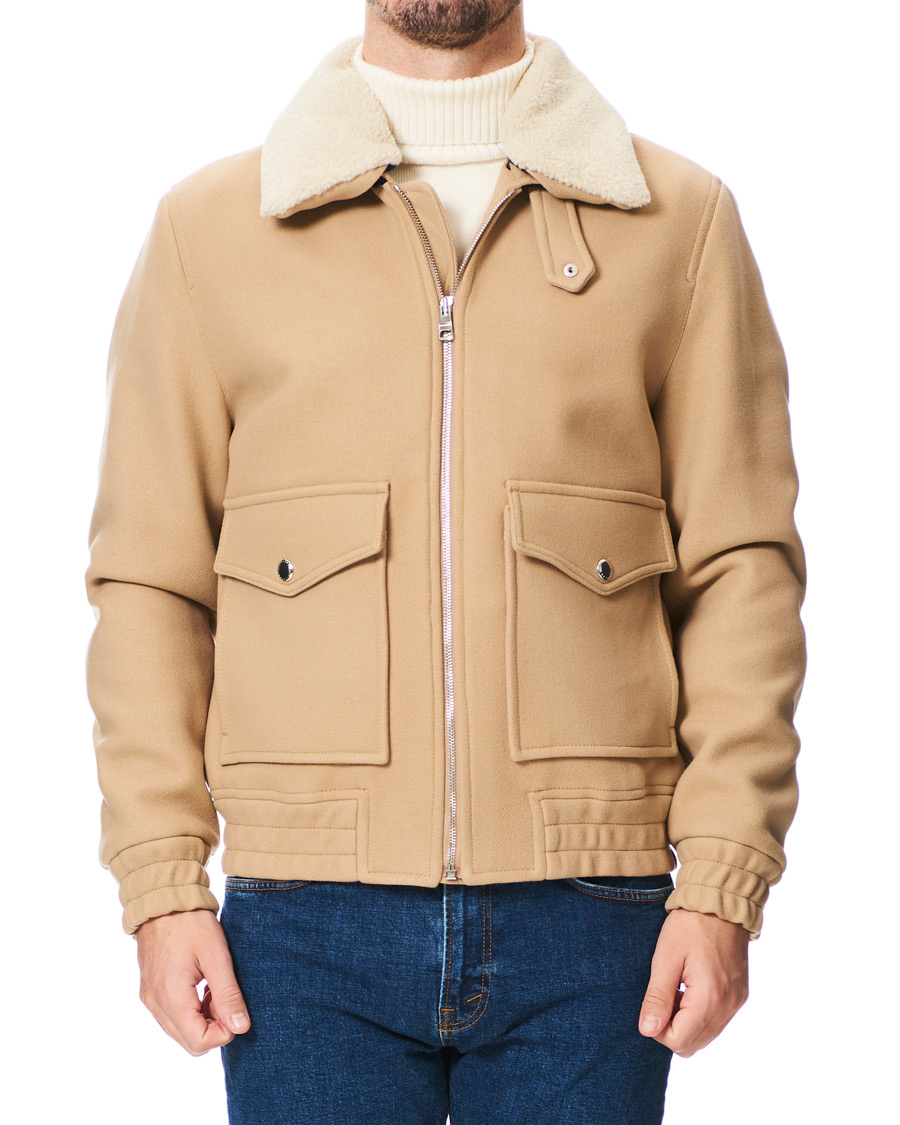Herren | Jacken | Tommy Hilfiger | Shearling Collar Flight Jacket Classic Camel