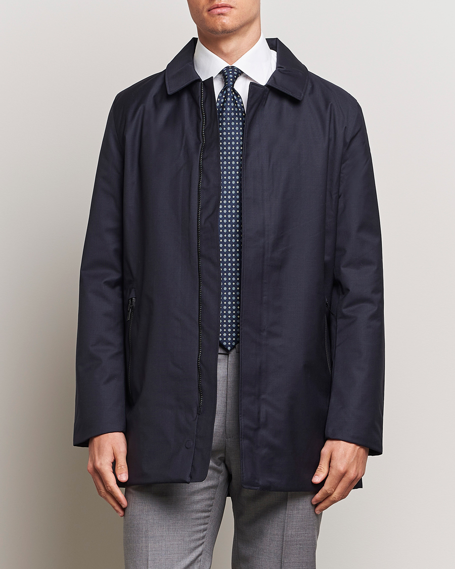 Men | Coats | UBR | Regulator Coat Savile Dark Navy Wool