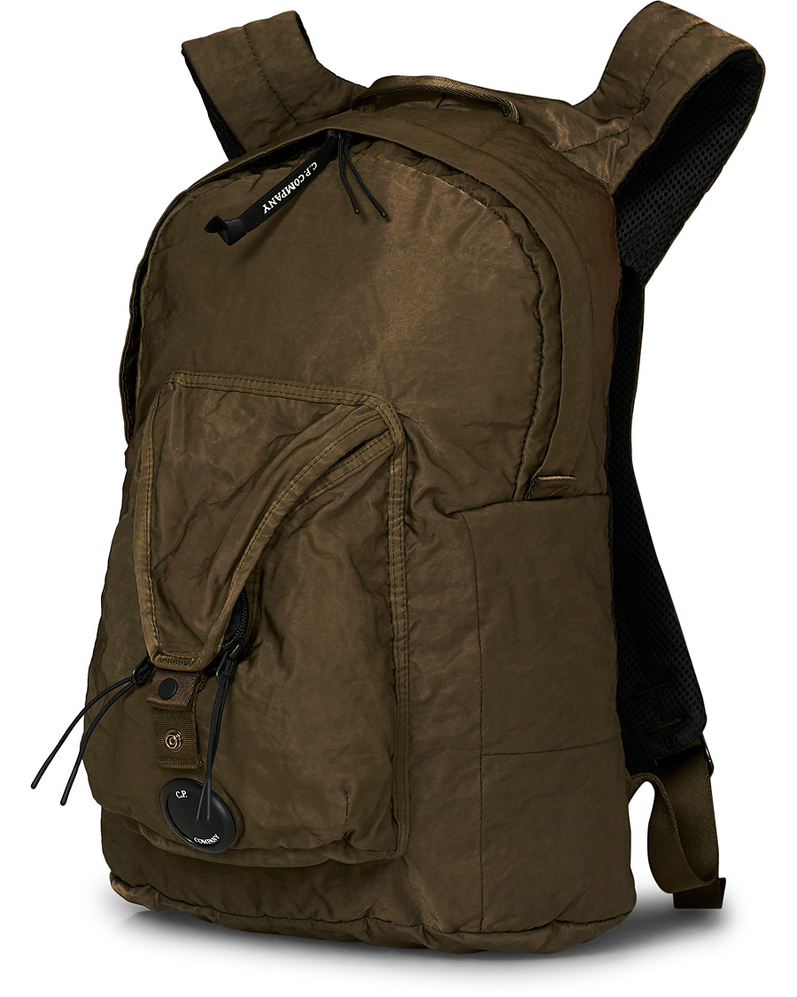 Herren | C.P. Company Garmend Dyed Nylon Lens Backpack Olive | C.P. Company | Garmend Dyed Nylon Lens Backpack Olive
