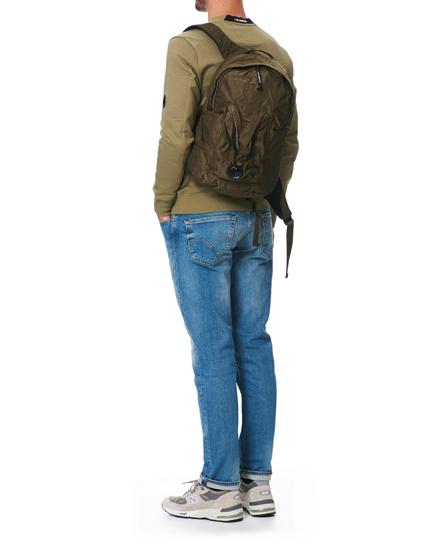 Herren | C.P. Company Garmend Dyed Nylon Lens Backpack Olive | C.P. Company | Garmend Dyed Nylon Lens Backpack Olive
