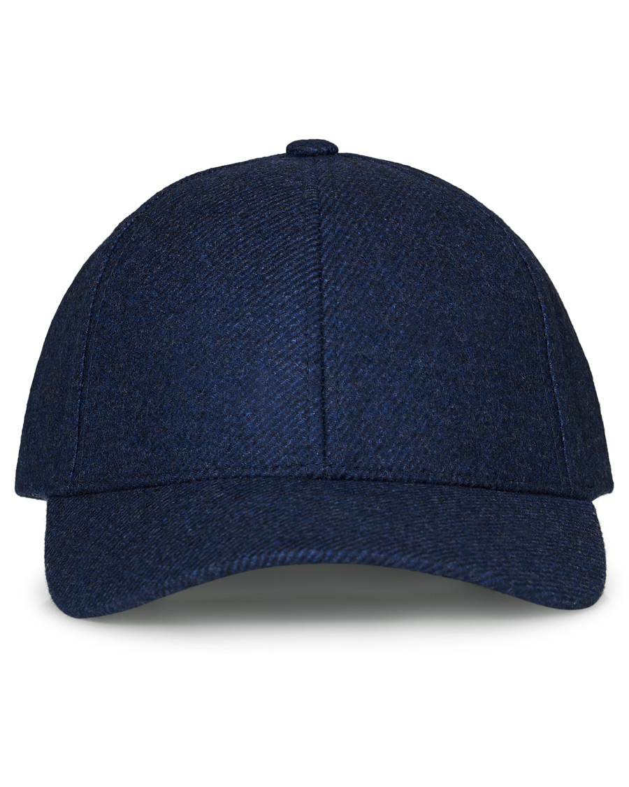 Herren | Varsity Headwear Loro Piana Cashmere Baseball Cap Navy | Varsity Headwear | Loro Piana Cashmere Baseball Cap Navy