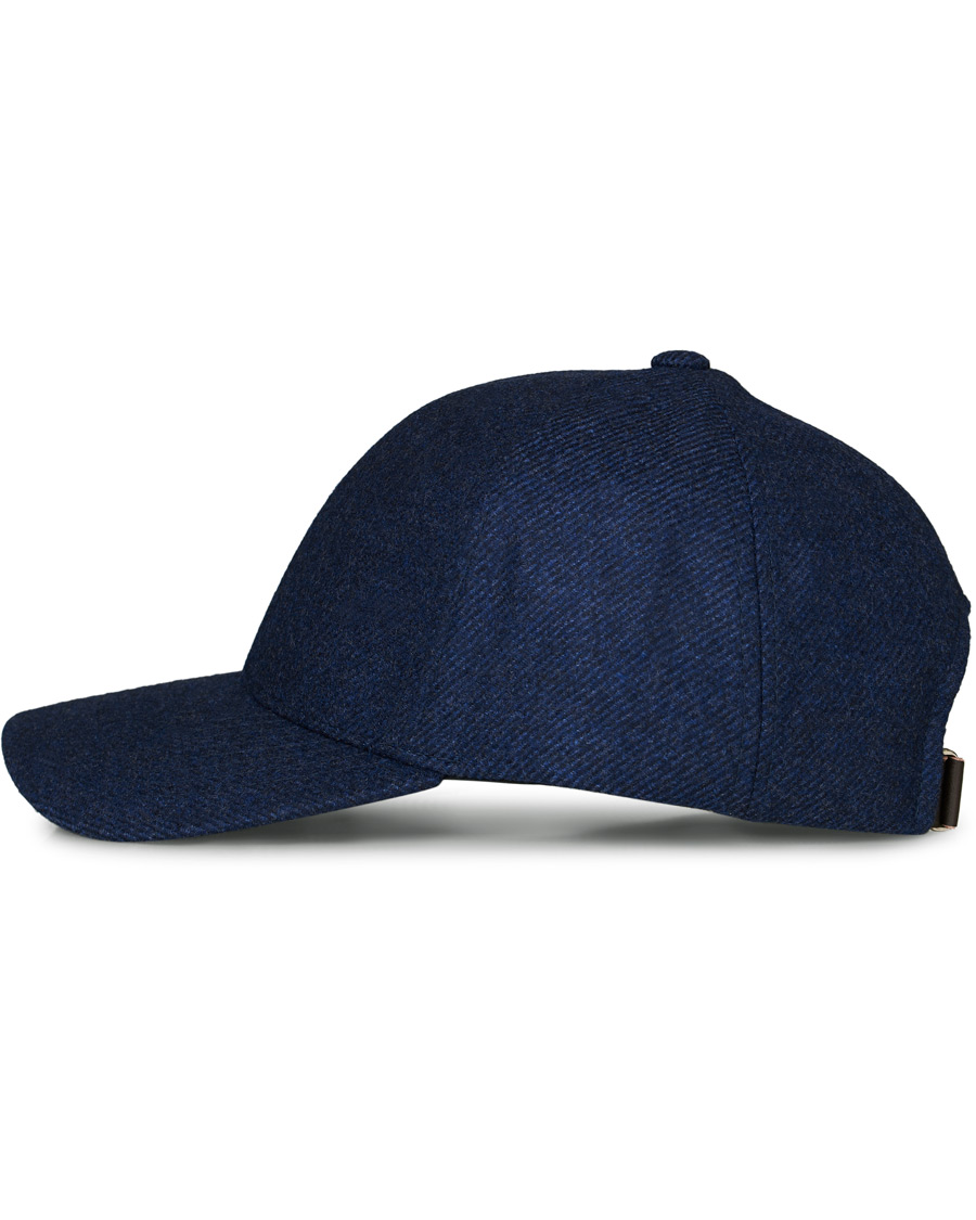 Herren | Varsity Headwear Loro Piana Cashmere Baseball Cap Navy | Varsity Headwear | Loro Piana Cashmere Baseball Cap Navy