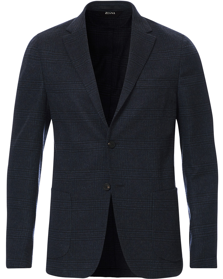Herren | Sakkos | Z Zegna | Deconstructed Wool Blazer Navy Blue