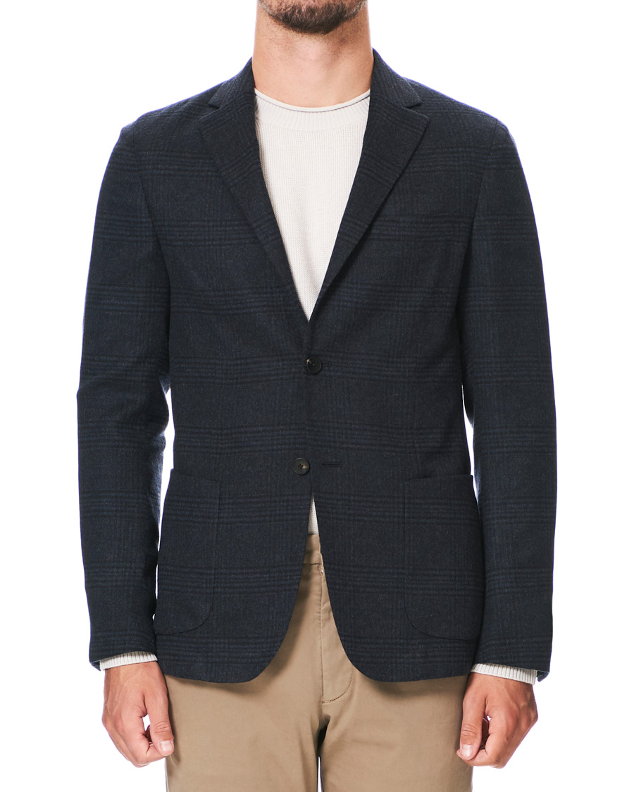 Herren | Sakkos | Z Zegna | Deconstructed Wool Blazer Navy Blue
