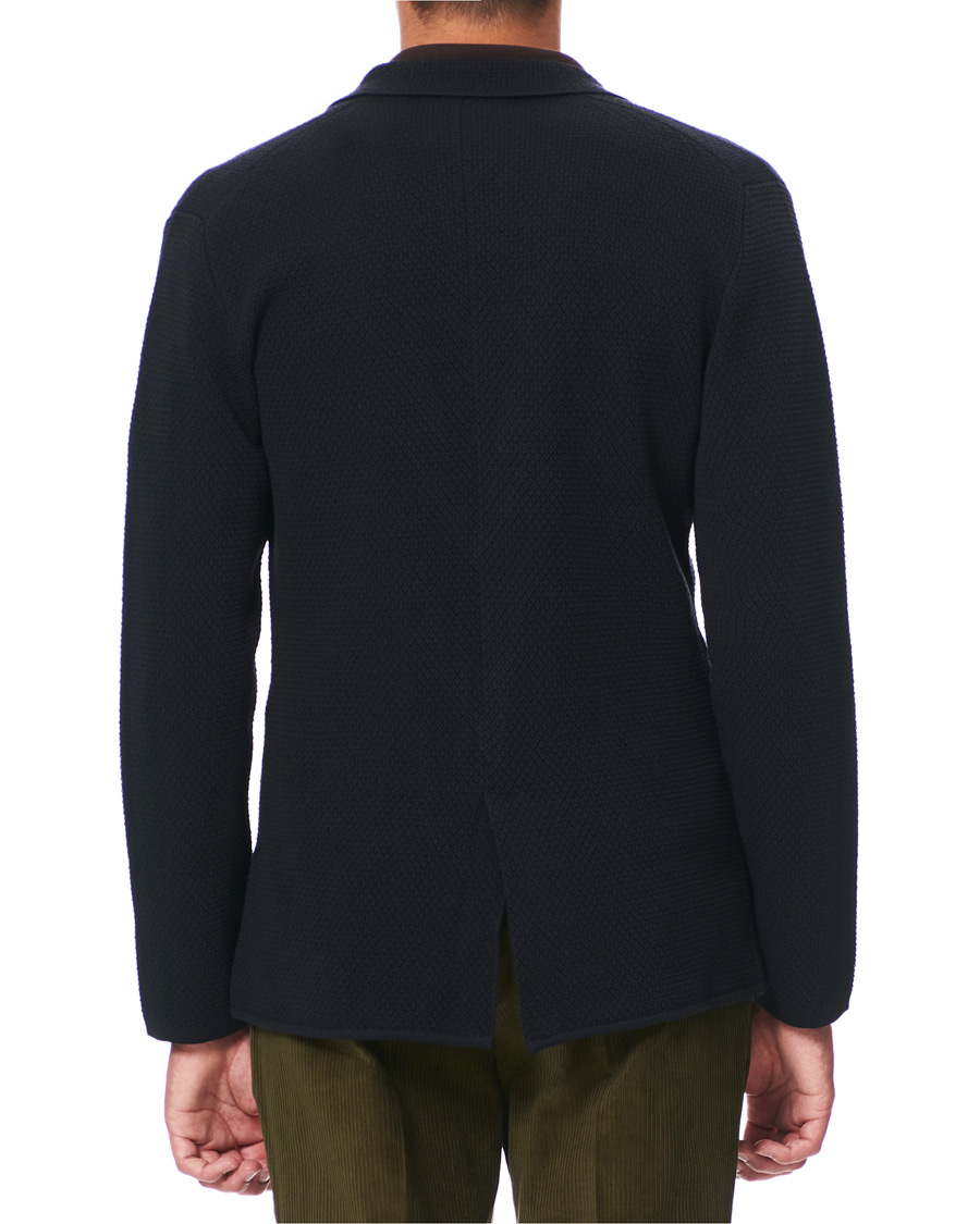 Herren | Sakkos | Z Zegna | Deconstructed Knitted Blazer Navy Blue