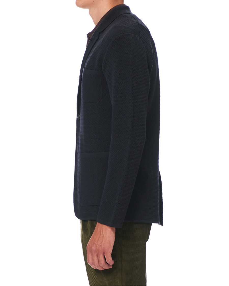 Herren | Sakkos | Z Zegna | Deconstructed Knitted Blazer Navy Blue