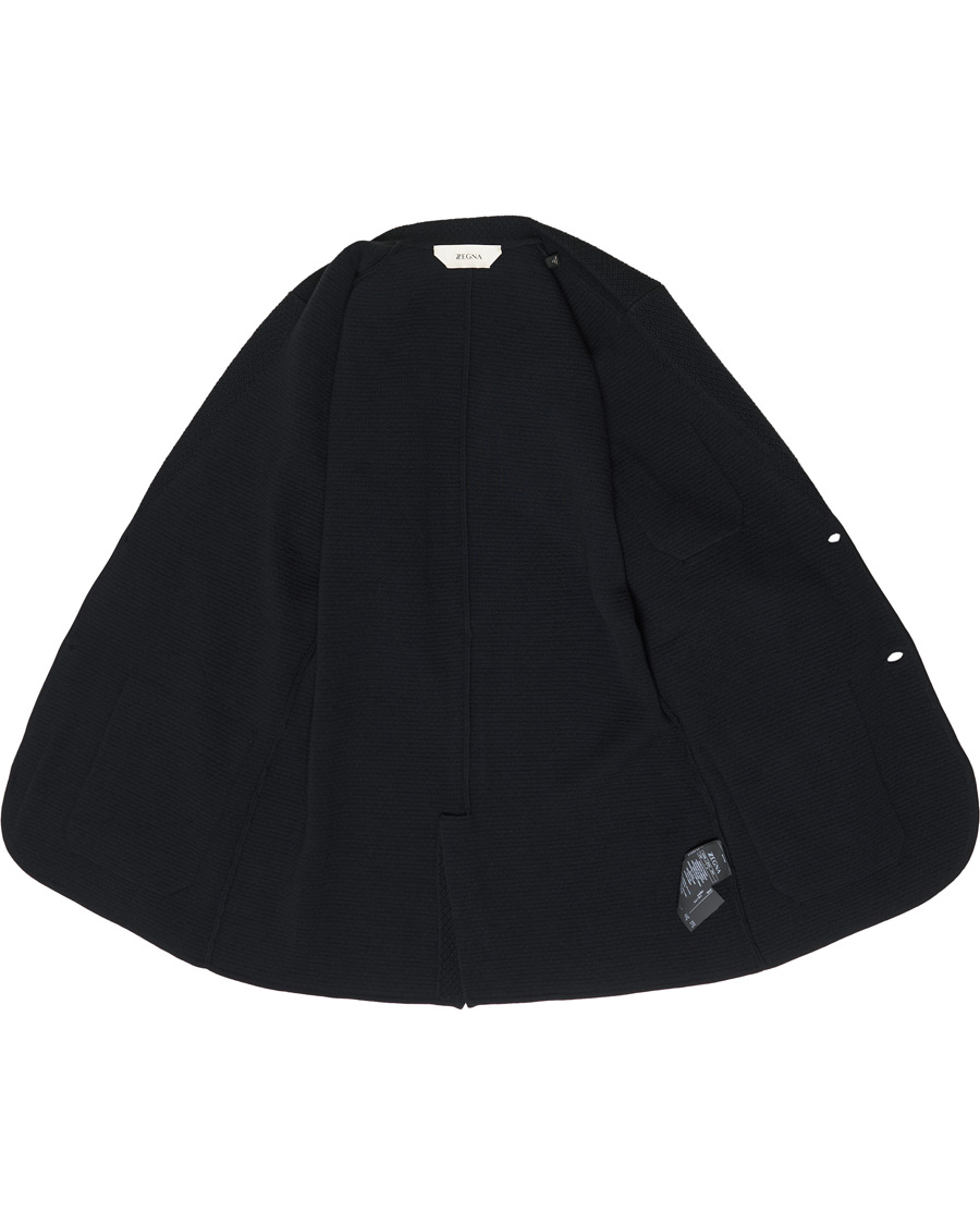 Herren | Sakkos | Z Zegna | Deconstructed Knitted Blazer Navy Blue