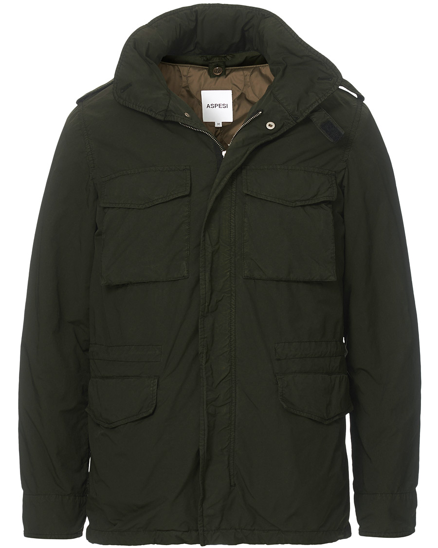 Herren | Jacken | Aspesi | M65 Garment Dyed Field Jacket Dark Green