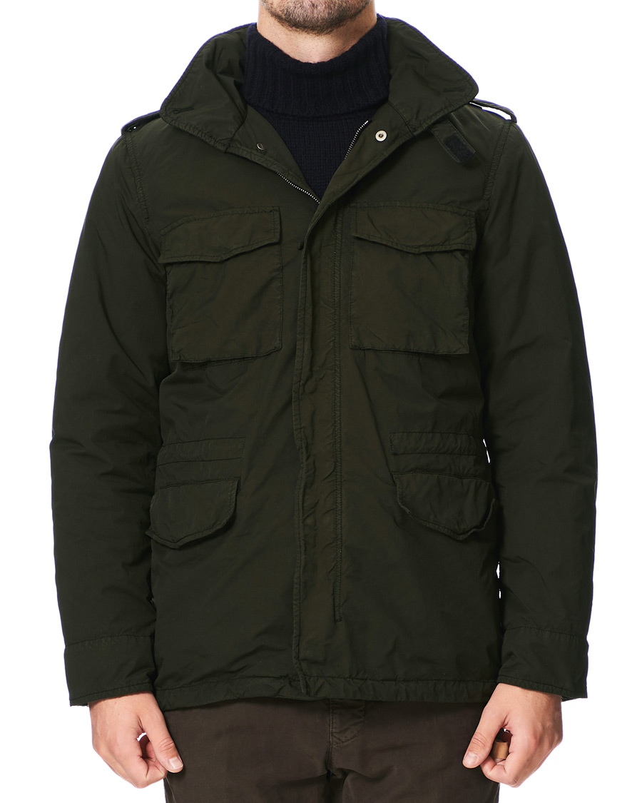 Herren | Jacken | Aspesi | M65 Garment Dyed Field Jacket Dark Green