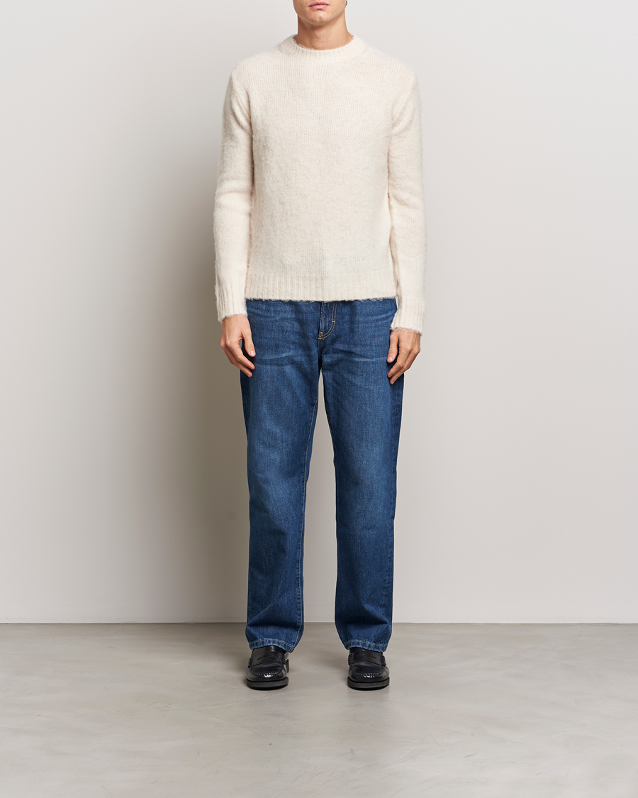 Herren | Pullover | Aspesi | Brushed Shetland Sweater Cream