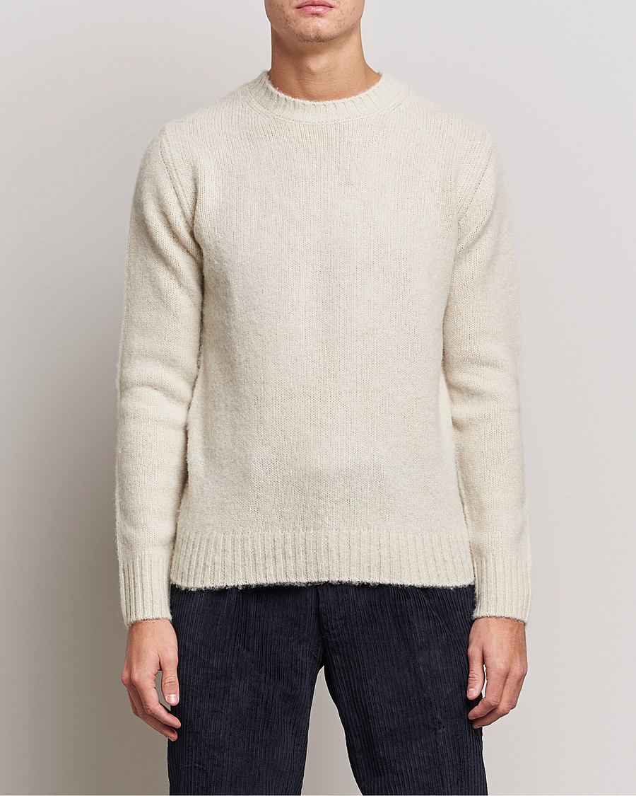 Herren |  | Aspesi | Brushed Shetland Sweater Naturale