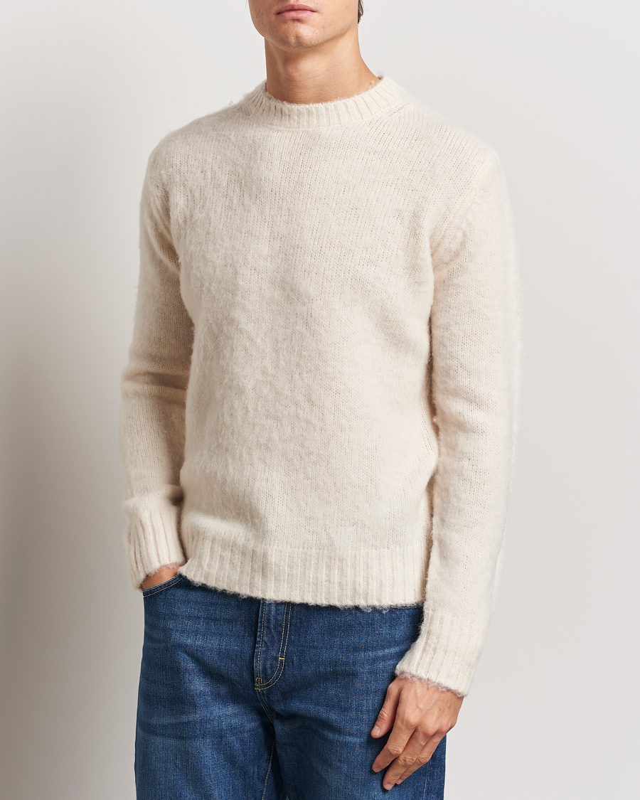 Herren | Pullover | Aspesi | Brushed Shetland Sweater Cream