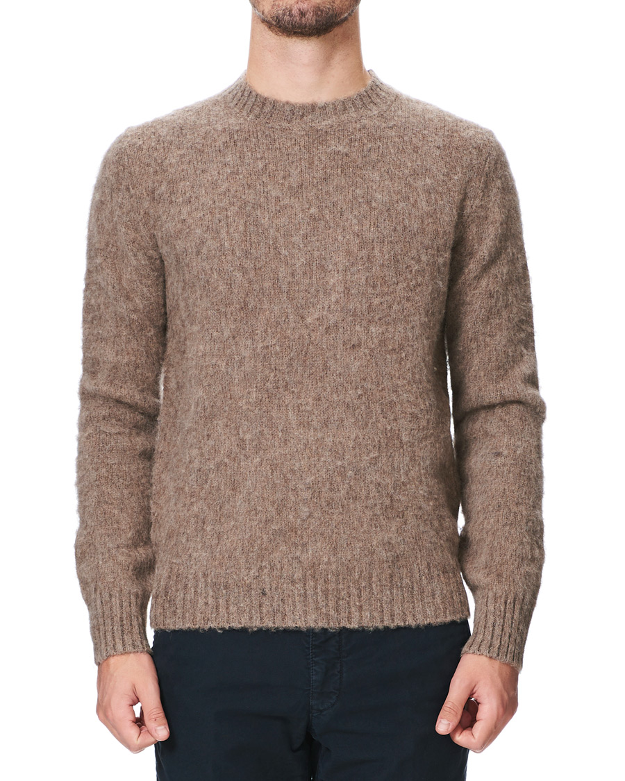 Herren | Pullover | Aspesi | Shetland Crew Neck Sweater Grey Melange