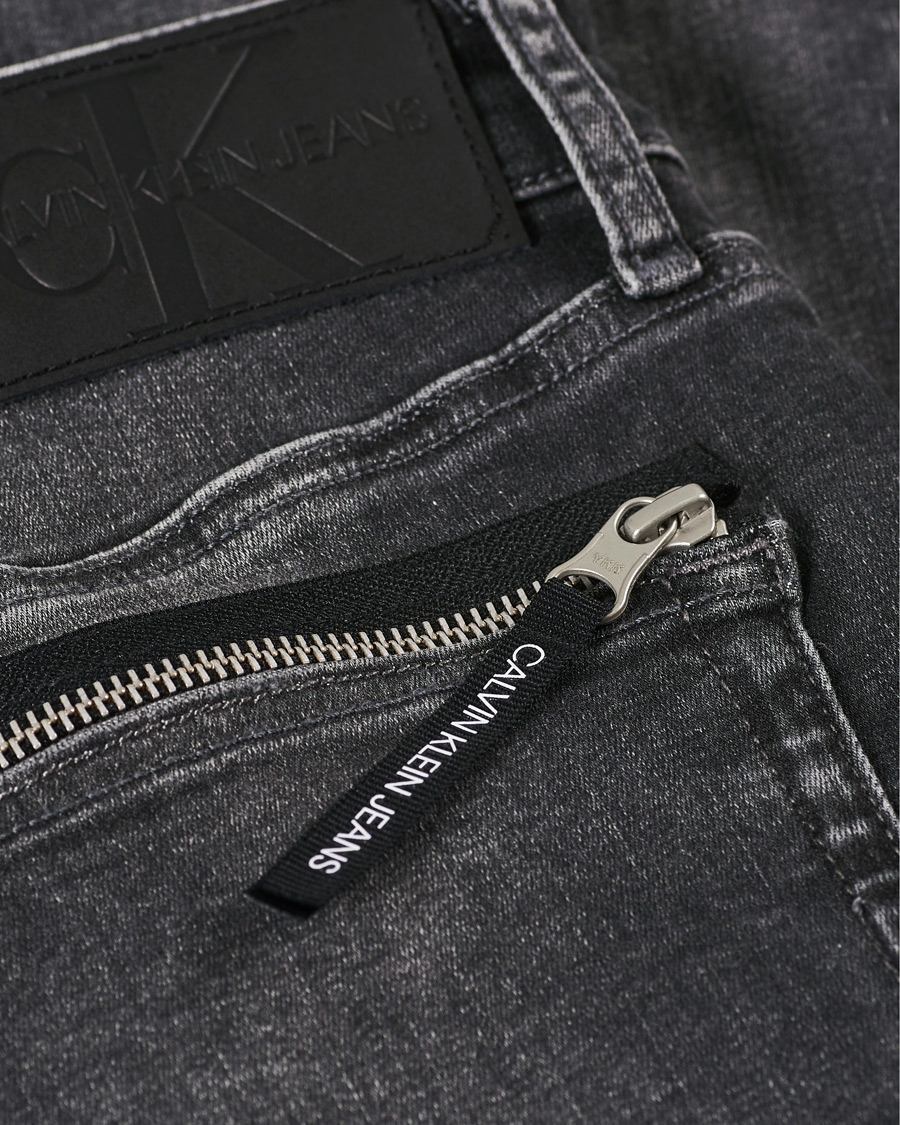 Herren | Jeans | Calvin Klein Jeans | Slim Tapered Stretch Jeans Dark Grey