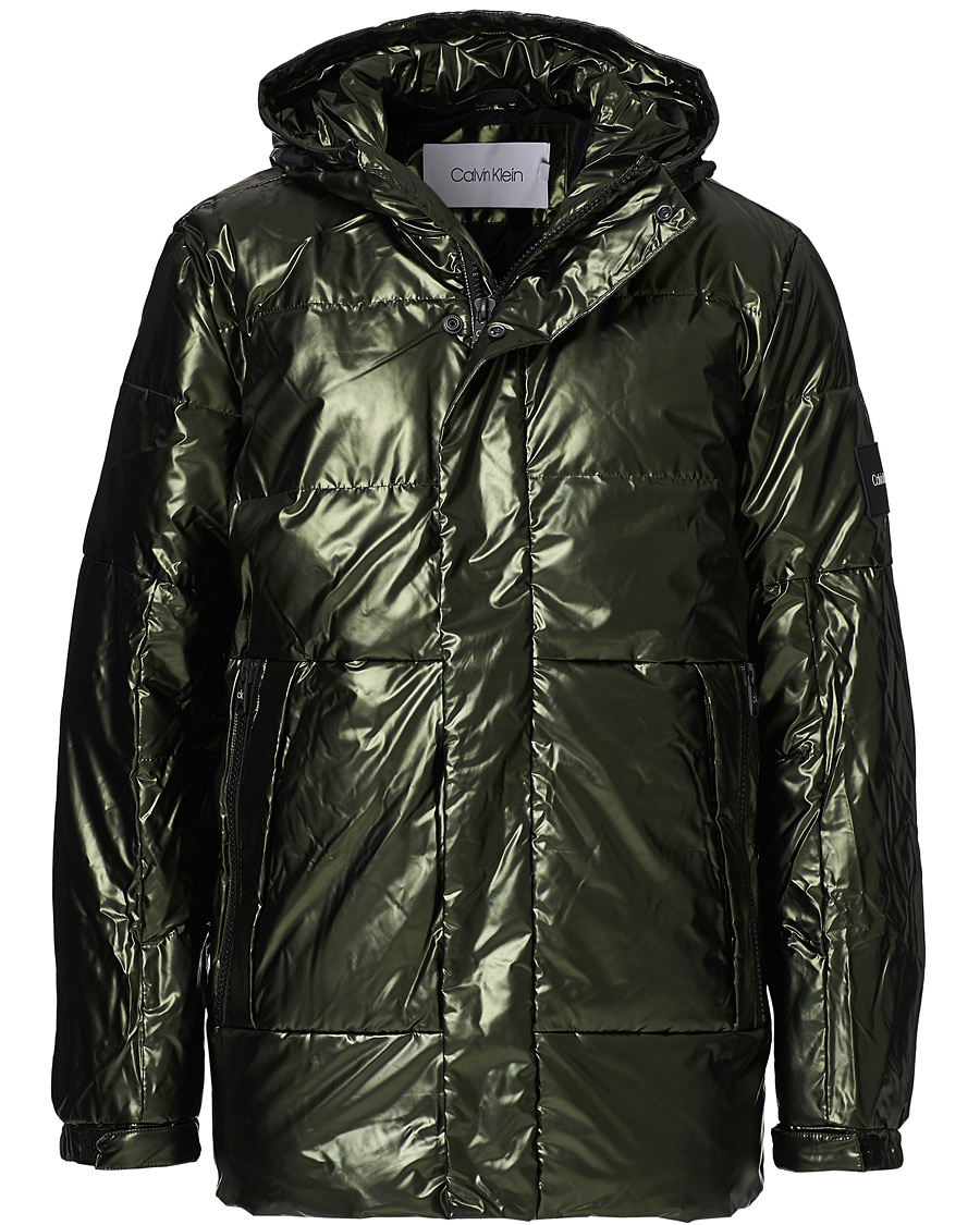 Herren | Jacken | Calvin Klein | Oily Metallic Parka Dark Olive