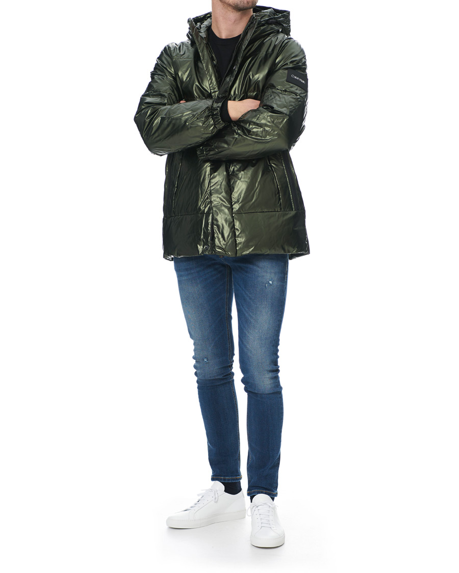 Herren | Jacken | Calvin Klein | Oily Metallic Parka Dark Olive