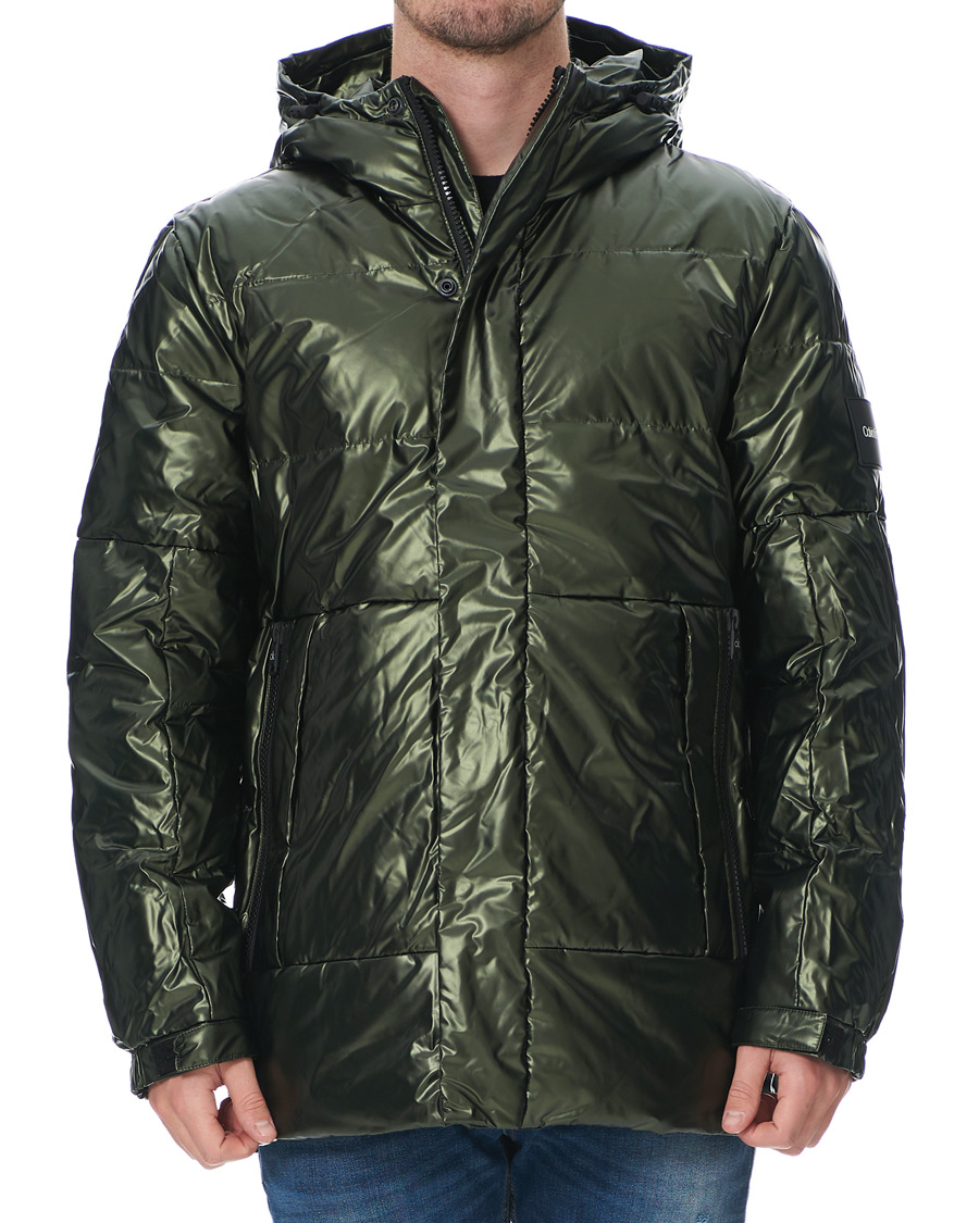 Herren | Jacken | Calvin Klein | Oily Metallic Parka Dark Olive