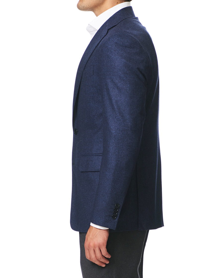 Herren | Sakkos | Canali | Capri Flannel Blazer Dark Blue