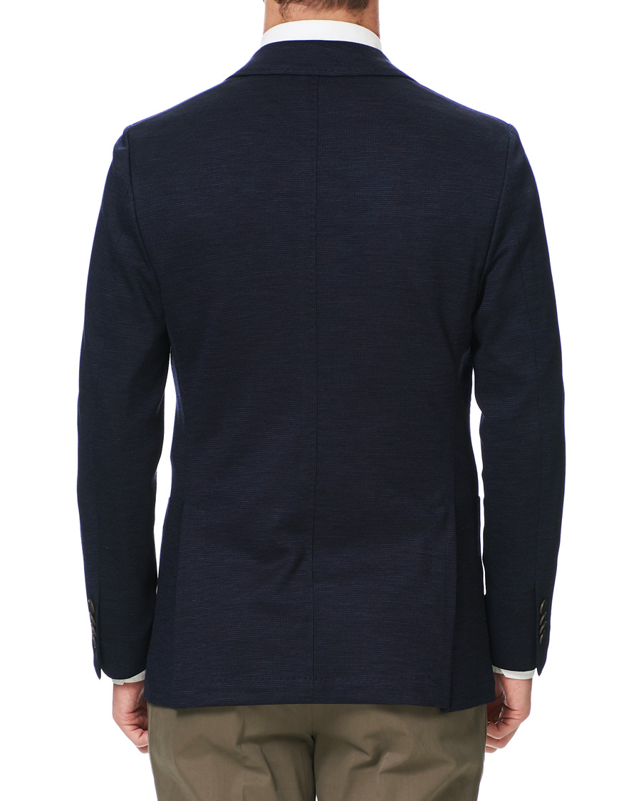 Herren | Sakkos | Canali | Wool Jersey Blazer Dark Blue