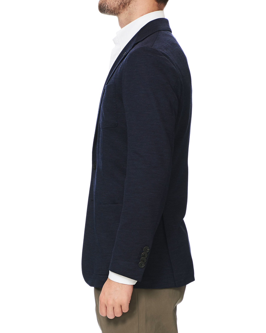 Herren | Sakkos | Canali | Wool Jersey Blazer Dark Blue