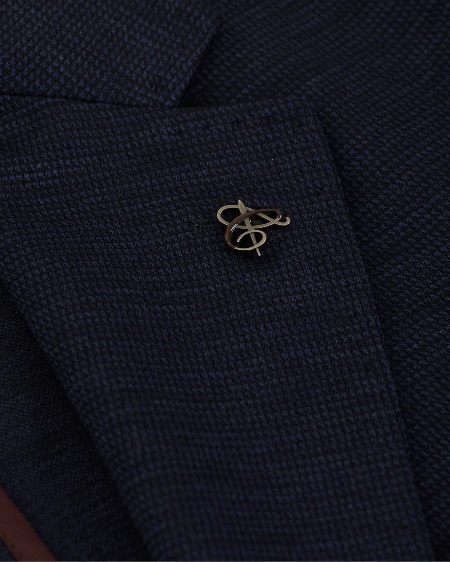 Herren | Sakkos | Canali | Wool Jersey Blazer Dark Blue