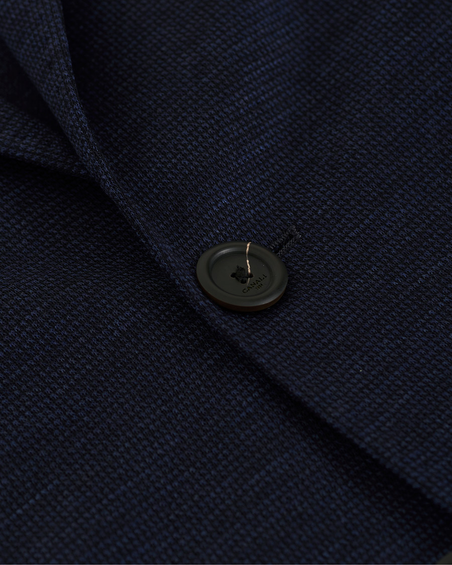 Herren | Sakkos | Canali | Wool Jersey Blazer Dark Blue